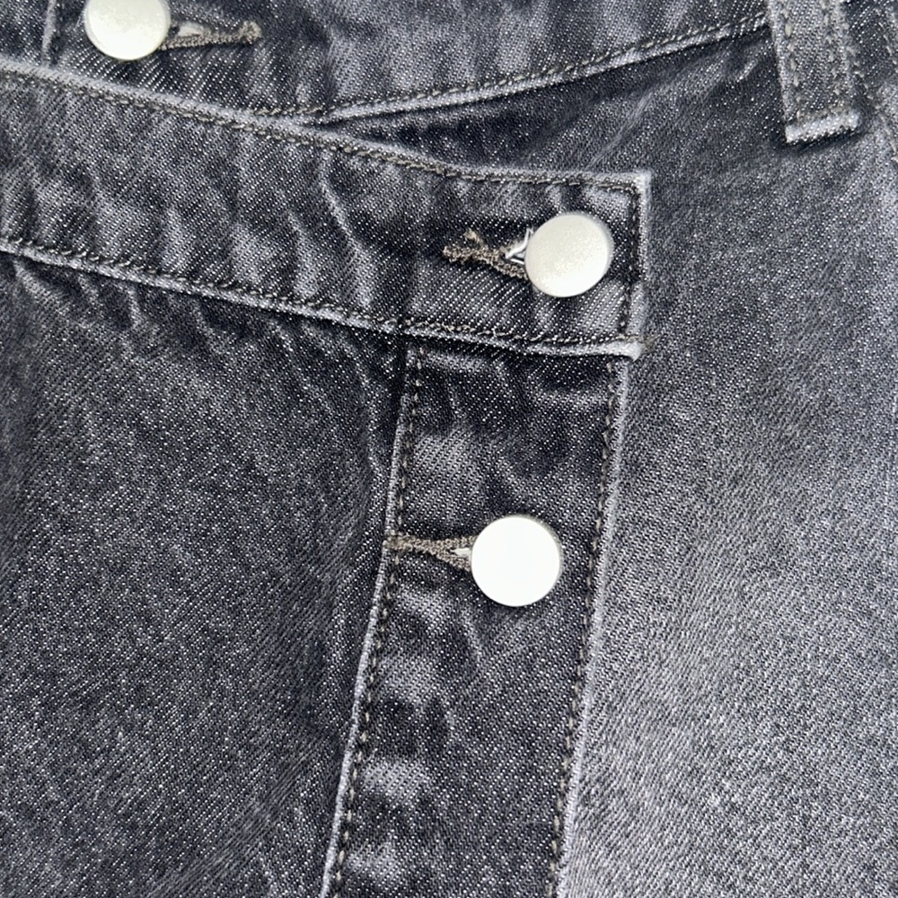 Altar'd State Black Denim Overlay Skort NWT - Picture 4 of 11